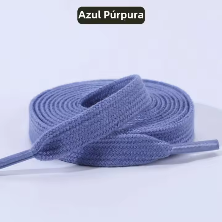 Par De Cordones Planos Para Zapatillas Deportivas Y Mocasines De Lona Clásica Cuerda De Zapato De Algodón Sólido Para Hombres Y Mujeres AF1 - 1