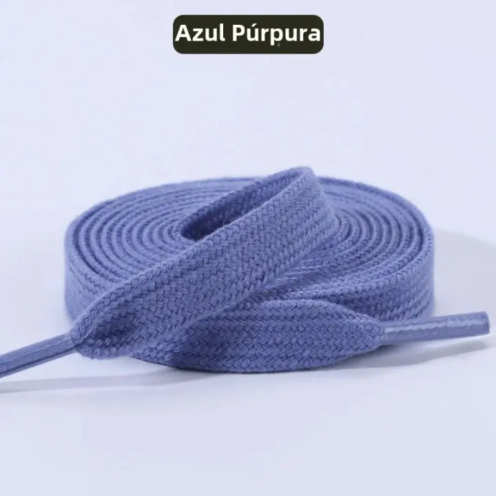 Par De Cordones Planos Para Zapatillas Deportivas Y Mocasines De Lona Clásica Cuerda De Zapato De Algodón Sólido Para Hombres Y Mujeres AF1 - 1