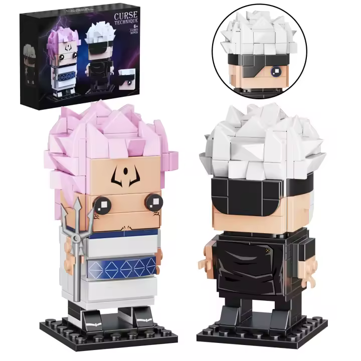 Kit De Figuras De Acción Jujutsued Kaisen Satoru Gojo Y Ryomen Sukuna Bloques De Construcción Modelo Juguete Para Niños Regalo - 1