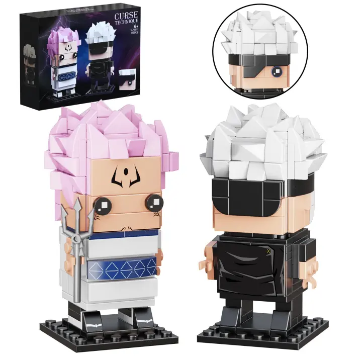 Kit De Figuras De Acción Jujutsued Kaisen Satoru Gojo Y Ryomen Sukuna Bloques De Construcción Modelo Juguete Para Niños Regalo - 1