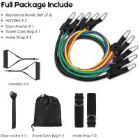 ALLINLIFE Bandas Elasticas Musculacion[Set of 5 Or 8], Gomas Elasticas Musculacion Cintas Elasticas Musculacion con Bolsa de Transporte para Entrenar Powerlifting Fitness Yoga - details 9