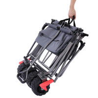 AREBOS Carro de Mano con Techo Plegable y Bolsa XXL | Ruedas Giratorias de 360° - details 11