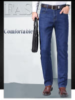 Jeans Rectos Para Hombre Moda 2024 Pantalones Slim Fit Elásticos Y Cómodos Trajes De Negocios Denim Suave Ropa Masculina De Marca - details 1