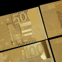 Set De 7 PCS De Notas De Banco De Euro Con Película De Oro 24K Decoración Colección Regalo Creativo Impermeable - details 2