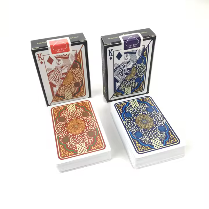 2pcs/Lote Tarjetas De Poker Texas Hold'em Impermeables En PVC Plástico Juego De Mesa Nariz Estrecha Tamaño 2.28x3.46 Pulgadas - 1