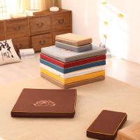Cojín De Meditación Zafu De Lino Grueso Con Cubierta Desmontable Y Lavable Alfombra De Suelo Para Yoga Budista En Casa - details 3