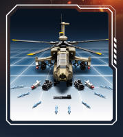 SEMBO 703pcs Helicóptero Militar Serie Z-21 Con Armas Pesadas Bloques De Construcción MOC Avión Juguetes Para Niños Modelo De Bloques De Plástico ABS Compatible Con Lego - details 4