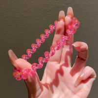 Accesorios De Pelo Rosa Roja Con Cordón De Teléfono Alta Elasticidad No Daña El Pelo Anillo Para Mujer Moda Decorativa - details 6
