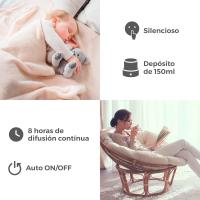 Ambientadores 360 - Humidificador de Esencia y Difusor de Aroma con Luz LED Ambar Perfums + Esencia 50 ml. a Elegir - Aromaterapia - Ideal para Hogar, Oficina y Dormitorio - details 1