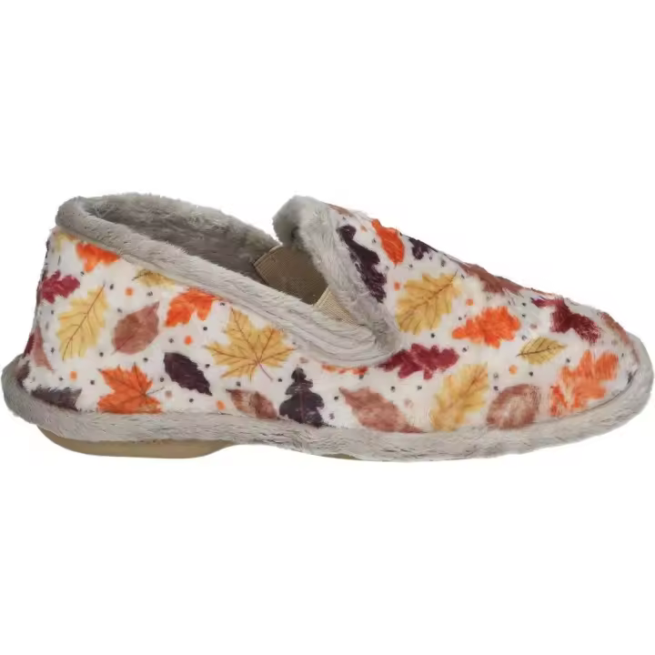 COSDAM | Zapatillas de Casa Cerradas Cosdam para Mujer – Pantuflas Beige con Dibujos Otoñales – Zapatilla sin cierres – Cómodas y Ligeras – Confort – Modelo 4539 - 1