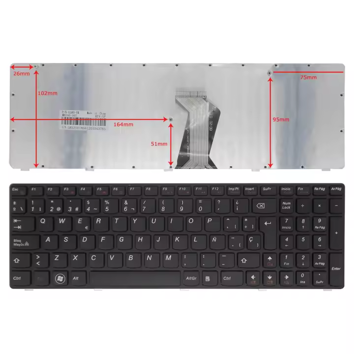 TECLADO PARA PORTÁTIL LENOVO IDEAPAD G580 G585 V580 V585 Z580 Z585 35007546 - 1