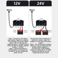 Cargador De Batería De Coche Metálico 12V24V 220W Cargador Automático Completo Alta Potencia Cargador Rápido Con Pantalla LCD - details 9