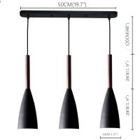 Lámpara Colgante Nórdica Moderna Con 3 Cabezas Luz Sencilla Y Multicolor Para Cocina Comedor Bar Café Material Aluminio - details 4