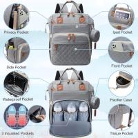 Bolsa de pañales de gran capacidad, mochila multifunctionón impermeable Unisex, mochila de viaje elegant para Mamá - details 0