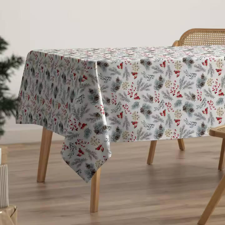 Gamusi Mantel navidad antimanchas algodón estampado impermeable tacto tela BLISS - 1