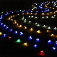 Luces De Cadena Solar De Sakura 5M Lámpara De Flor De Cerezo LED Para Decoración De Jardín Y Fiestas Bodas Exterior - details 10
