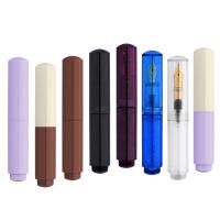 Nuevo Moonman Segunda Generación Wancai Pluma De Fuente Transparente Estrellado Mini Bolígrafo De Billetera Para Escritura Color Marrón Macaron Maillard - details 0