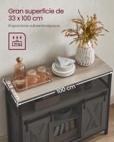 Armario de cocina, elegancia rústica para tus festines, diseño en madera marrón con puertas de correderas y paneles de malla, versátil y funcional, ¡descubre la calidez en cada rincón! - details 4