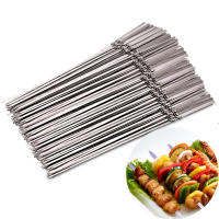 10/15/20Pcs Brochetas De Acero Inoxidable Para Barbacoa Reutilizables Herramientas De Cocina Para Camping Y Picnics Al Aire Libre - details 3