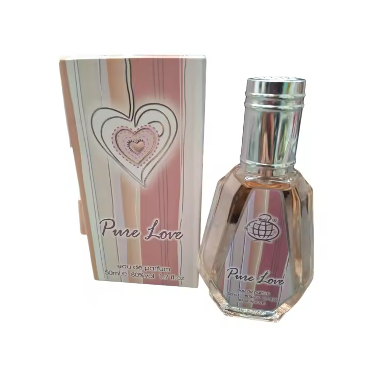Perfume árabe de mujer Pure Love Fragance world 50ml,Fragancia femenina floral, fresca, dulce, floral, Colonia de mujer oriental, tamaño bolso 50ml NOVEDAD - 1