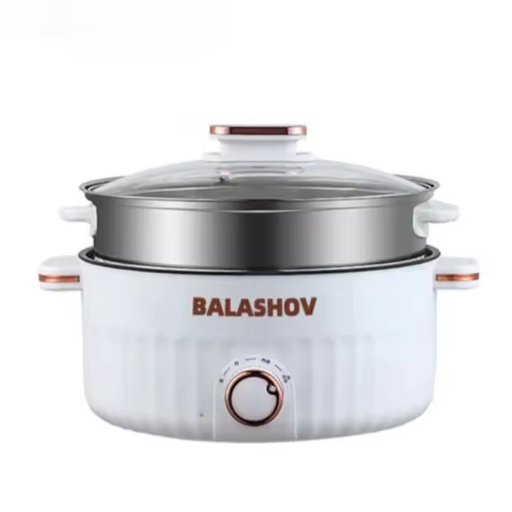 Cocina eléctrica portátil multifuncional de 220 V, 1,5 L, sartén de doble capa, utensilios de cocina antiadherentes para cocina y electrodomésticos - 1