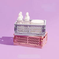 Caja De Almacenamiento Plegable De Plástico Caja De Bolsas De Tela Caja De Muebles Para Joyería Maquillaje Juguetes Organizador Portátil - details 2