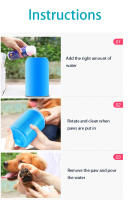 Limpia Patas De Perro Con Taza De Silicona Suave Limpia Y Alienta El Juego De Baño Para Perros Y Gatos Accesorios Para Limpieza De Patas De Mascotas - details 4