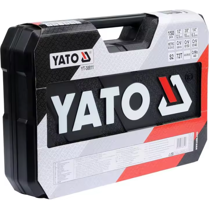 YATO YT-38811 - socket set 1/4", 3/8" y 1/2"150pcs - 1