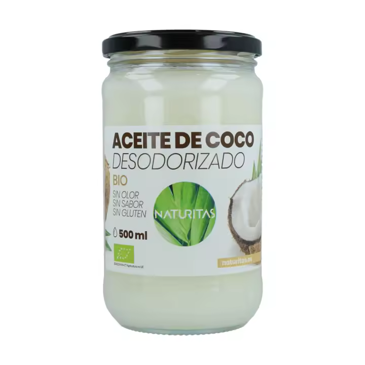 Aceite de Coco Desodorizado bio 500 ml NATURITAS  Sin Gluten  Sin olor  Ideal para todo tipo de uso - 1