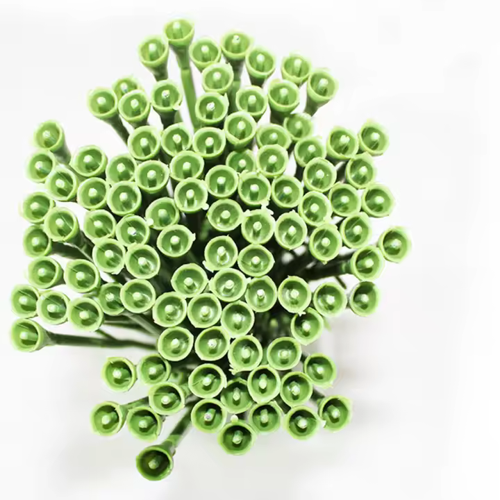 50 Pcs Ramas Para Cabezas De Flores Artificiales Accesorios Para Proyectos De Artesanía Floristería Material De Algodón - 1