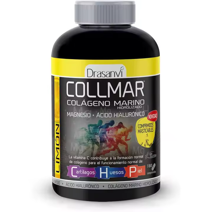 DRASANVI COLLMAR, 180 COMPRIMIDOS SABOR LIMÓN - Colágeno Marino con Magnesio para Bienestar y Equilibrio - 1