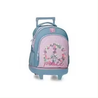 Mochila Bolsos Hf Compacta Doble Con Carro Roll Road 43x32cm Producto Oficial Producto Escolar Para Niños y Niñas - 1