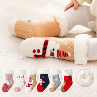 Calcetines De Navidad Para Bebés Recién Nacidos Invierno Gruesos Algodón Cálido Antideslizantes Talla Ajustable Para Niños De 0 a 4 Años Diseño De Dibujos Animados - details 0