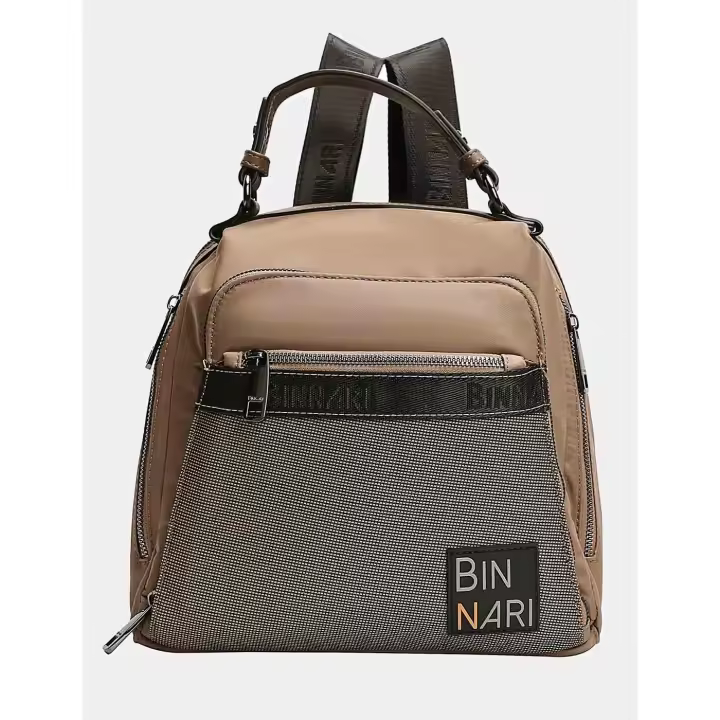BINNARI Mochila BINNARI Mujer Taupe  (Mod: 20270) - 1