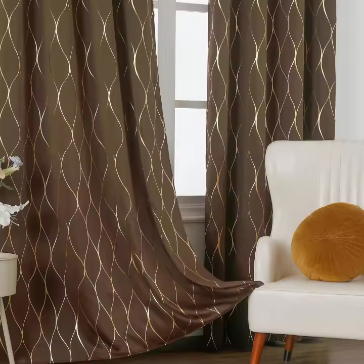 Cortina Salón Estampado de 140x240cm, Cortina Moderna con estamapado, Reduce la luz semiopaca, Idea para Salon Dormitorio o Sala de Estar. - 1