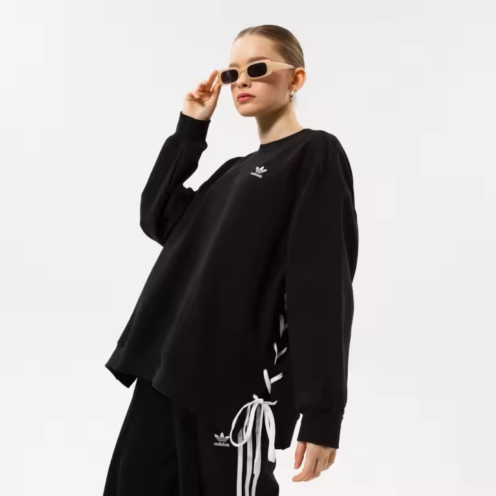 Adidas Sudadera de cuello redondo con cordones para mujer Originals - 1