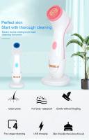 Cepillo limpiador facial, limpiador facial, limpiador electrónico para el acné, sistema rotatorio de limpieza, limpiador rotatorio exfoliante eléctrico, resistente al agua, uso en el baño, batería recargable de larga duración, seguro para viajes de ocio - details 3