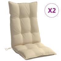 vidaXL Cojines para silla con respaldo alto 2 uds tela Oxford Color Gris,  Beige,  Taupé y mas Cojín Decorativo de Asiento Cojines de muebles de salon - details 10