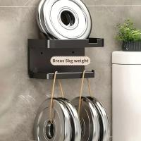 Soporte De Papel De Toalla Fácil De Instalar Sin Perforar Muro Organizador De Rollos Accesorio De Almacenamiento Para Baño Moderno Y Minimalista Plástico Brillo - details 1