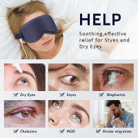 Mascarilla De Ojos Caliente Con Carga USB Masaje De Vibración Para Alivio De La Fatiga Ocular Calor Para Dormir Oficina Hogar Viaje Con Cubierta Antipolvo - details 1