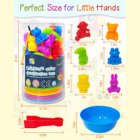 Juguete Montessori De Identificación De Animales Y Cuentas Color Sorting Dinosaurio Para Niños Regalo Desarrolla Habilidades De Color Y Conteo - details 4