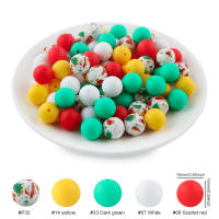 Kit De 20 Piezas De Bolas De Silicona Redondas De 15MM Para Fabricación De Joyería DIY Correas De Llavero Pulseras Collares Accesorios - details 15