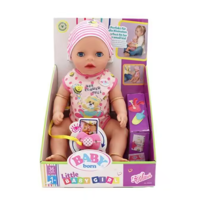 Baby Born muñeca Lena 36 cm con ojos moviles Zapf - 1