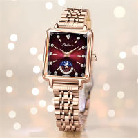 Reloj Elegante Para Mujer Resistente Al Agua 30M Con Calendario Y Fecha De Strass En Acero Inoxidable Correa De Reloj Cuarzo Blanco Regalo - details 3