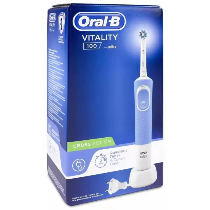 Oral-B Vitality 100 Cross Action Cepillo Eléctrico Azul, 1 Ud - 1