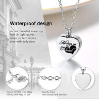 Collar De Memoria Para Ashes Joyería De Cremación Con Colgante De Corazón En Acero Inoxidable Para Pequeños Animales - details 2