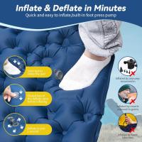 Colchón Inflable Doble Con Almohada Integrada Para Acampar Matrícula De Viaje Y Senderismo Almohadilla De Descanso Para Exteriores - details 2