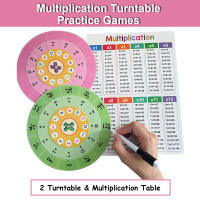 Tarjetas De Tabla De Multiplicación Montessori 1-12 Juego De Entrenamiento Con Giradiscos Para Auto-verificación Aides De Matemáticas Para Niños - details 0