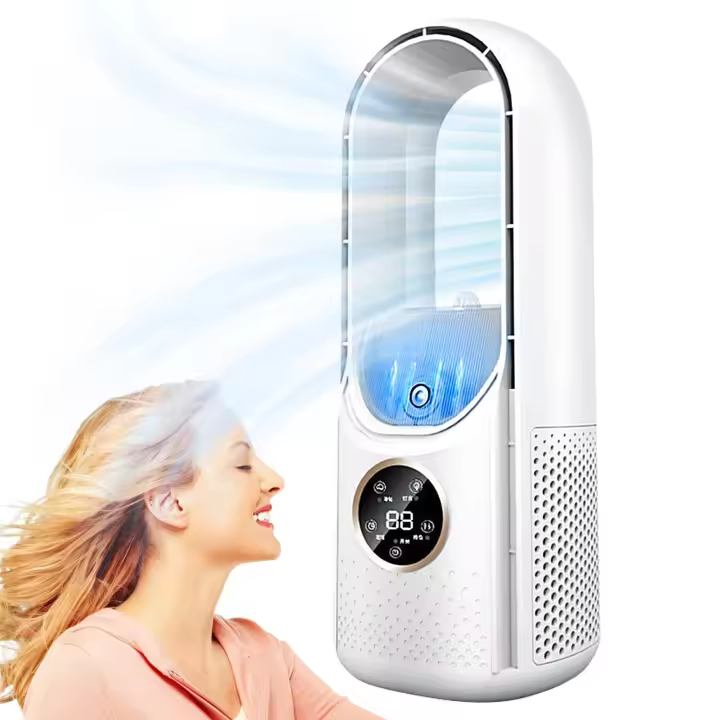Ventilador de aire acondicionado portátil,ventilador de mesa USB 3 en 1,pequeño y silencioso - 1