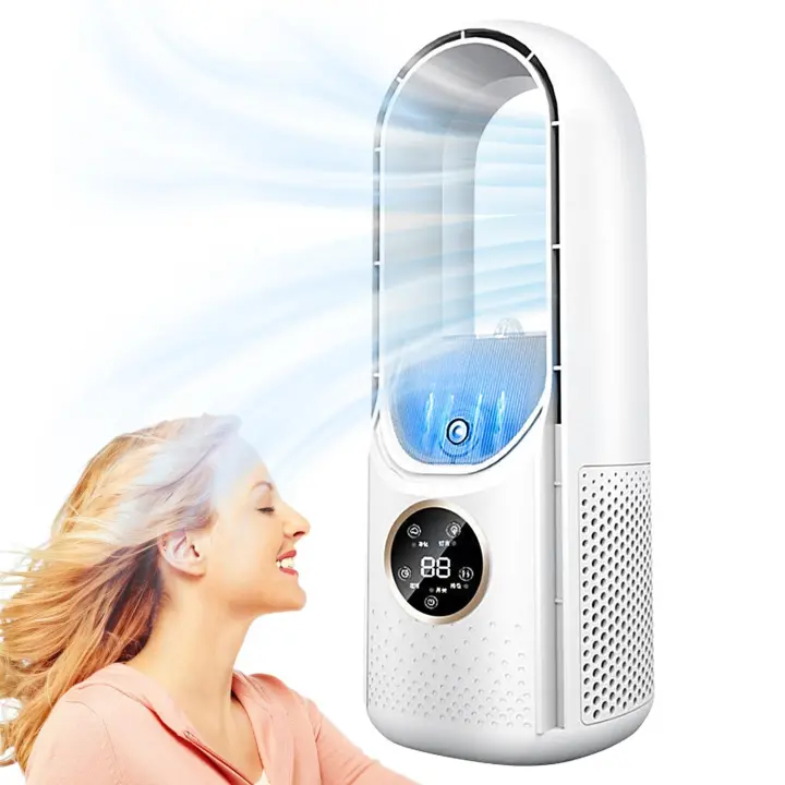 Ventilador de aire acondicionado portátil,ventilador de mesa USB 3 en 1,pequeño y silencioso - 1